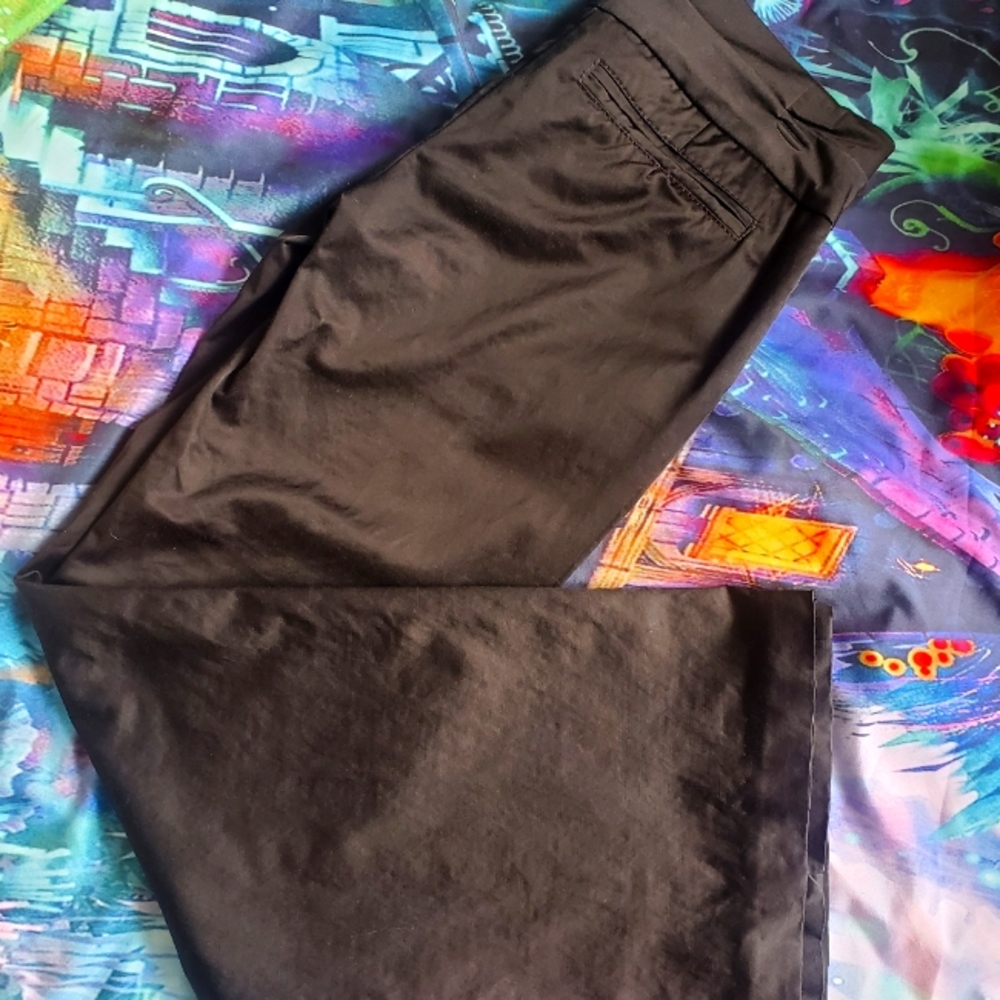 Bebe Liv Fit Black Silk High Rise Dress Pants